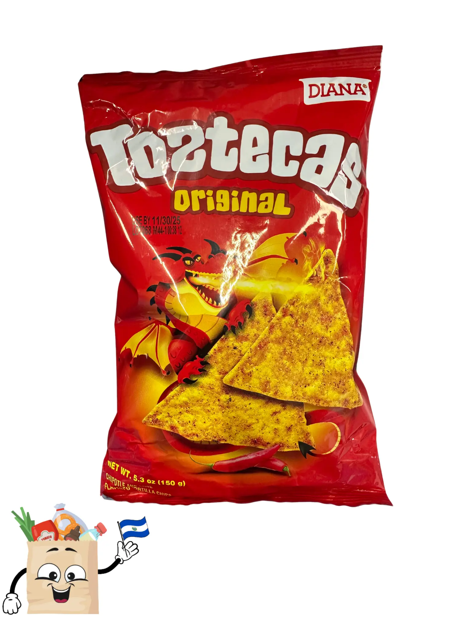 3 PACK TOZTECAS ORIGINAL CHIPS by DIANA 5.3oz 3 PACK TOZTECAS ORIGINAL CHIPS by DIANA 5.3oz