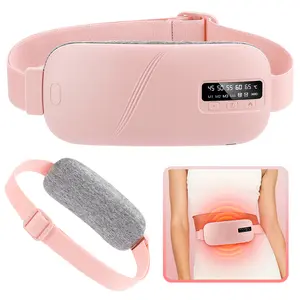 Menstrual Heating Pad Smart Uterus Warmer Belt Cordless Electric Waist Belt with 5 Heat Levels 4 Massage Modes for Menstrual Relief & Abdominal Massage lumbar massager vibration portable pada warm palace Pad and Vibrating Massager cramps