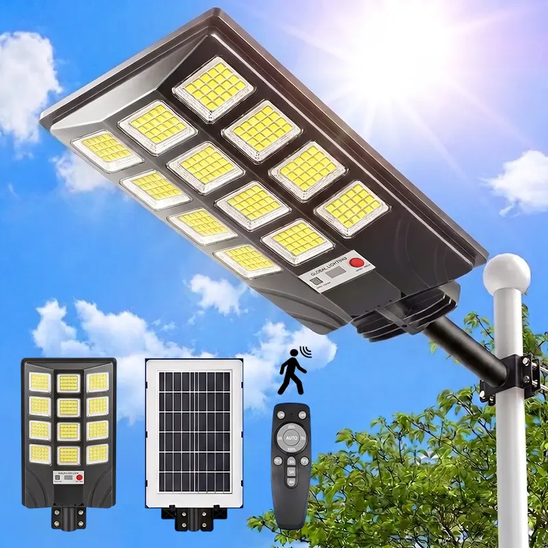 Upgraded Integrated Solar Street Light - 1080 LED Beads, 45000mAh, Motion Sensor, 3 Modes, Remote Control, Waterproof, 0 Electricity Cost for Home Garden (Home Supplies Festive Decorations)