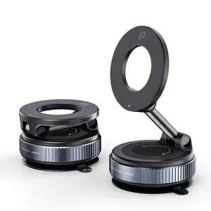 Magnetic Suction Cup Phone Mount for Magsafe, 360° Adjustable Magnetic Car Phone Holder, Pocket Size Foldable Car Mount, Cell Phone Holders for Your Car for iPhone 17 16 15 14 13 12 Series
