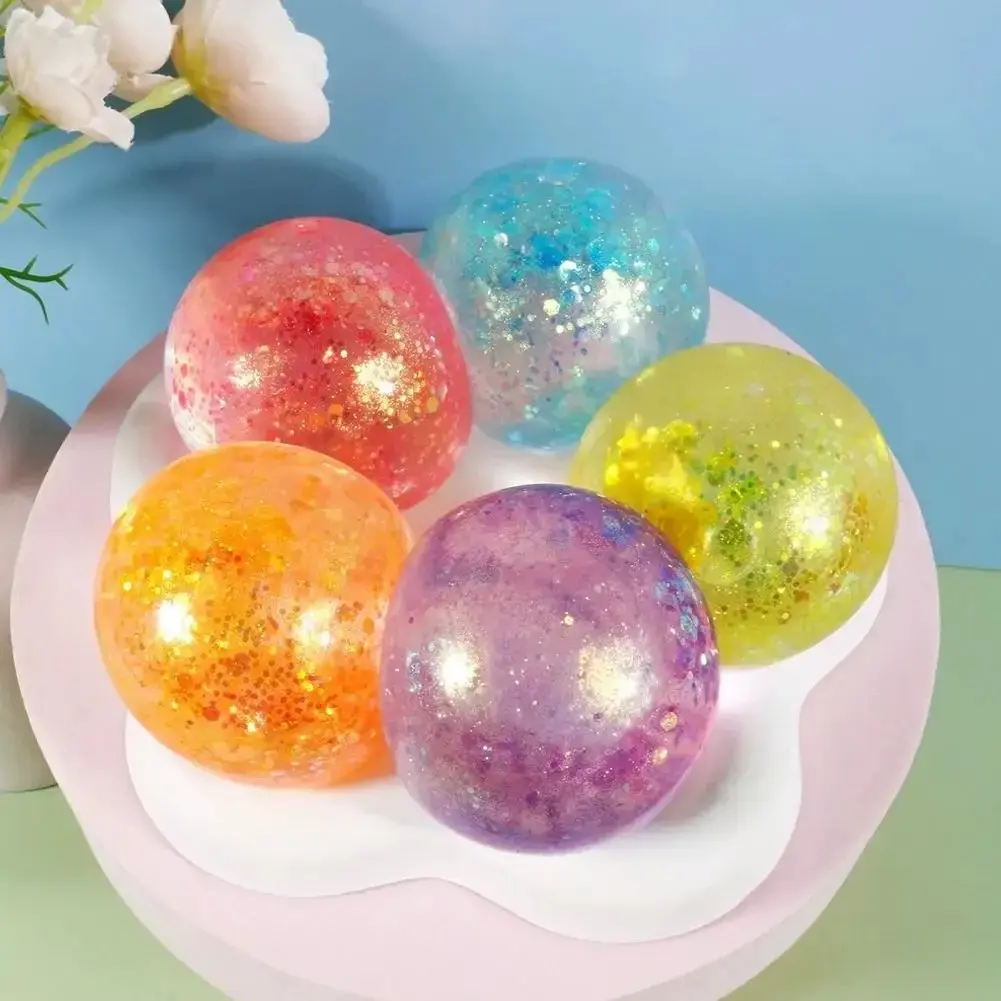 2026 New Glitter Stress Relief Toy Hot Round Maltose Pinch Decompression Ball Relief Toy Decompression Artifact Adult Toys