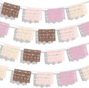 Mexican Cielito Lindo Party Decorations - 2 PCS Cielito Lindo Papel Picado Banners 196.8 in (16 Ft 5 In) Cinco De Mayo Fiesta Garland for Birthday and Baby Shower KARAQY