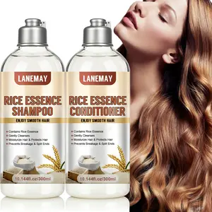 Rice Essence Shampoo and Conditioner with Vitamin E | Strengthens Hair & Reduces Breakage with Keratin | Rice Ferment & Coconut Oil Nourishing Complex | Ideal for Dry Damaged Hair & Split End Repair | for Haircare