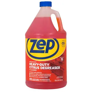 ZEP 1 Gallon Heavy-Duty Citrus Degreaser, Multi-Surface Cleaner, Grease Remover, Grill Cleaner, Stainless Steel Cleaner, Concrete Degreaser, Engine Cleaner, Natural Cleaner, Professional Strength Degreaser.