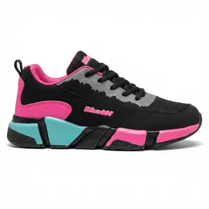 Women’s color-block breathable casual athletic shoes with added height and shock absorption