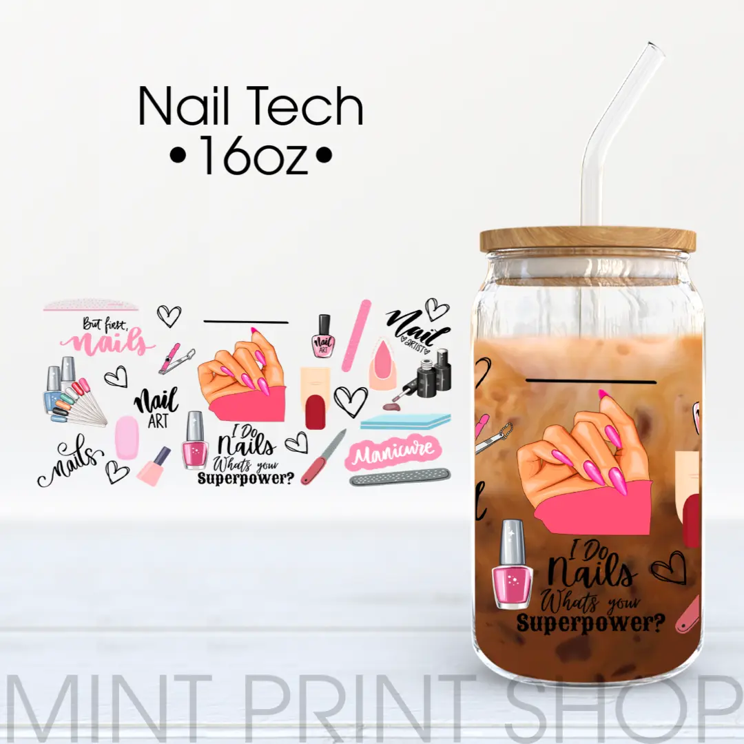 Nail Tech | UV DTF Cup Wrap