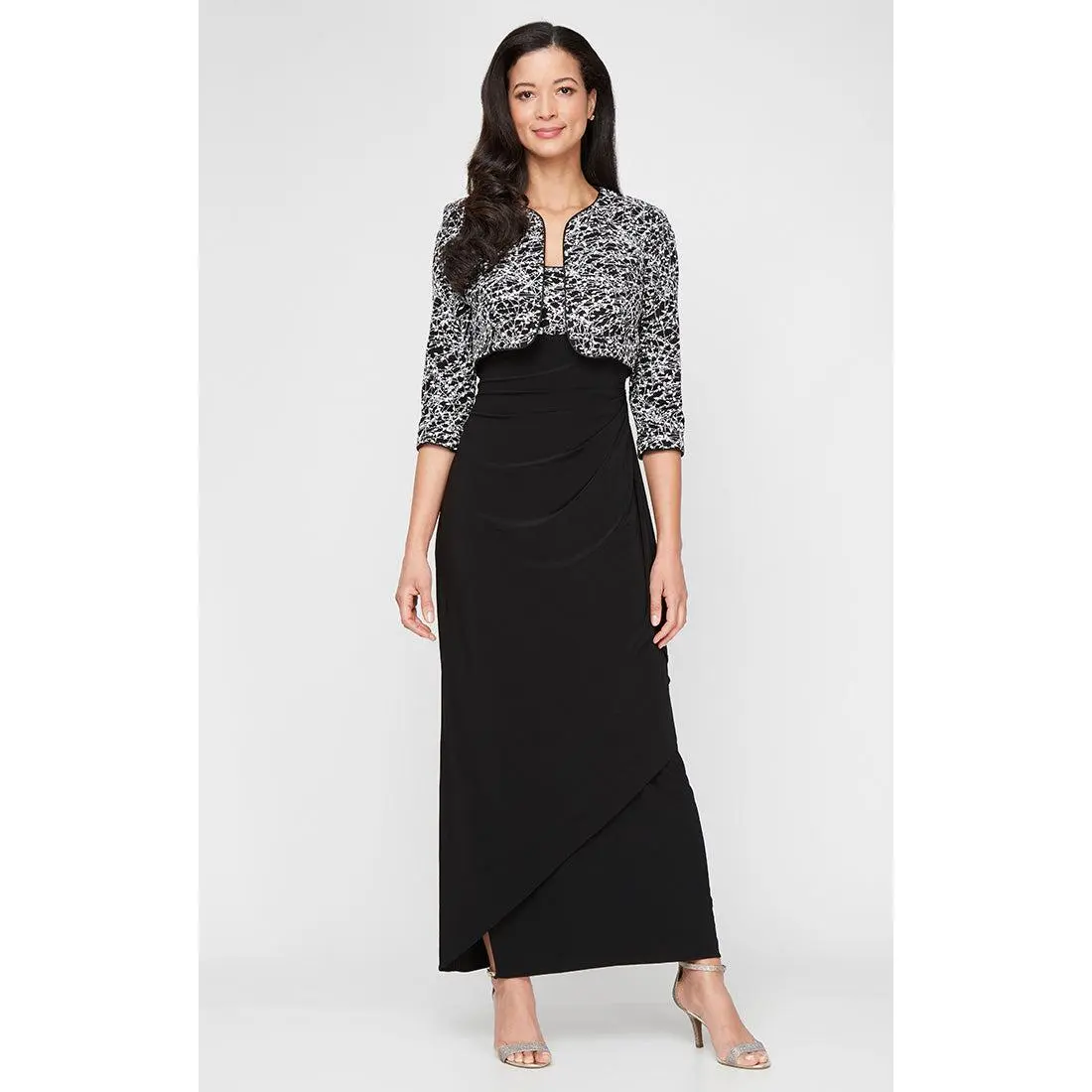 Empire Waist Glitter Bolero Jacket Dress