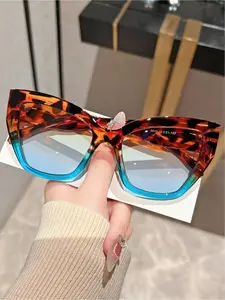 Trendy Tortoiseshell Cat Eye Frame Glasses, Vintage Fashionable Glasses for Everyday Use, Fashion Accessories for Outdoor Activities, Stylish Trendy Eyewear