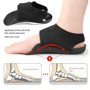 Professional Grade Arch Support - Gel Cushioned Orthotic Insoles with Elastic Fabric for Plantar Fasciitis & Flat Foot Pain Management