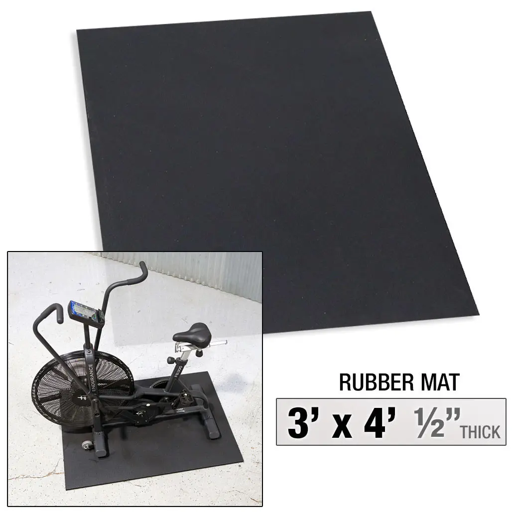 4x3 ft. Rubber Floor Mat, 1/2 inch Thick 4x3 ft. Rubber Floor Mat, 1/2 inch Thick