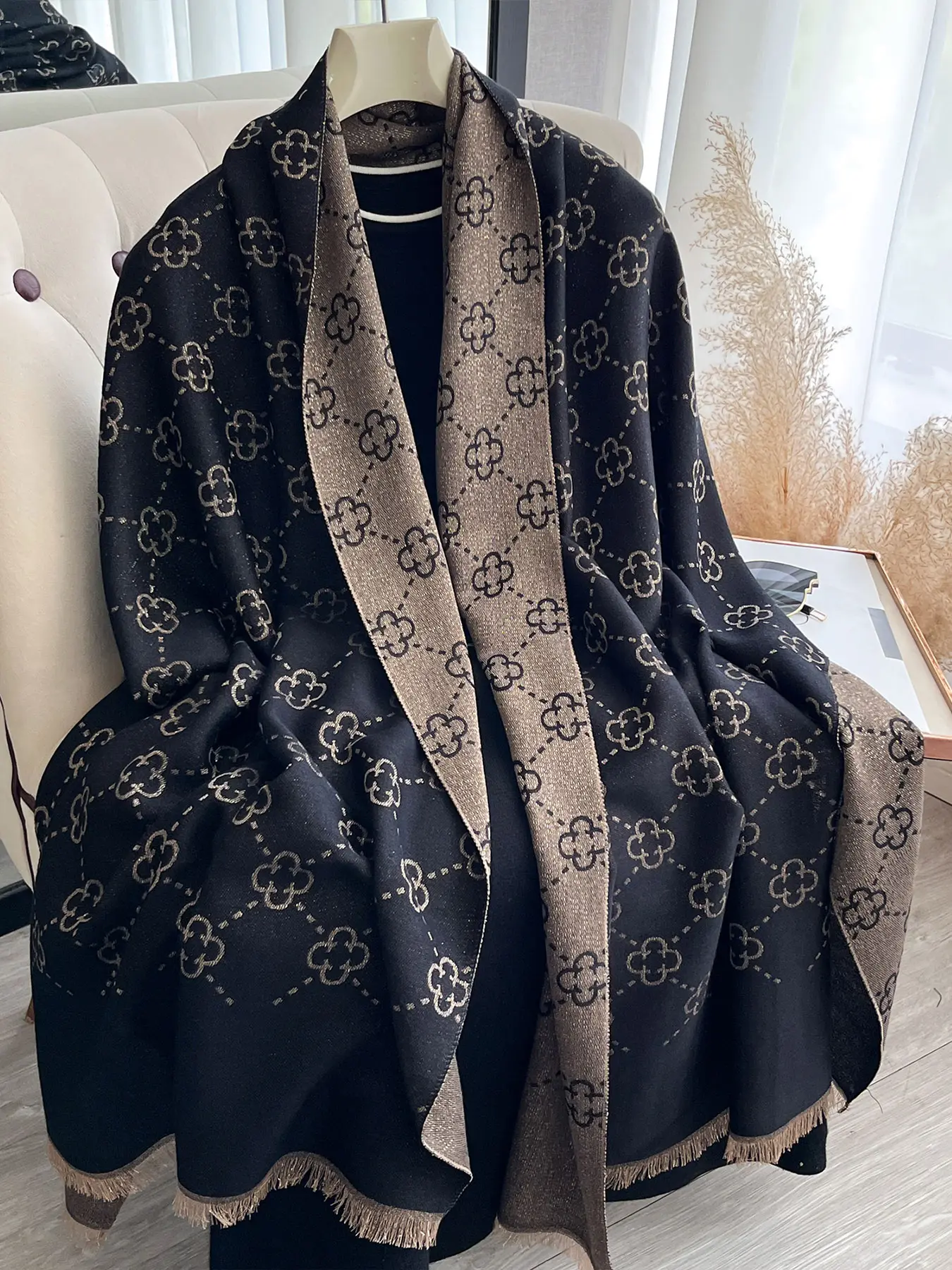 Boho Style Pashmina Scarf, Lightweight Paisley Print Shawl, Long Printed Wrap, Casual All Seasons Accessory, Women's Fashion, Bohemian Print, Casual Soft Scarf