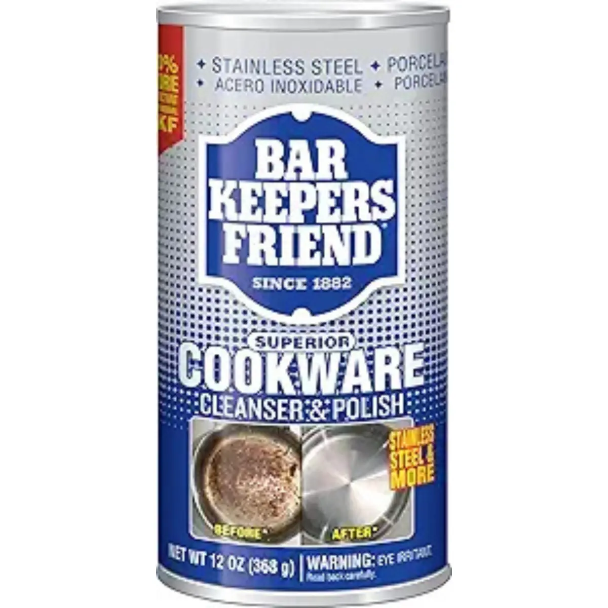 Bar Keepers Friend All-Purpose Cookware Cleanser and Polish Powder - 12oz Home Care Household Cleaner