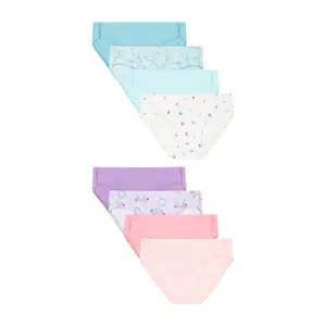 Hanes Pure Comfort Toddler Girls' Underwear Hipsters, 8-Pack, Organic Cotton Assorted