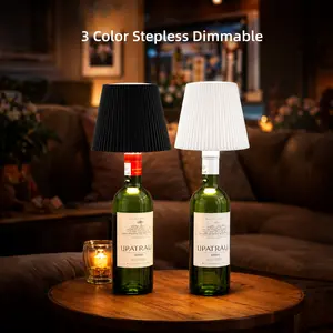 2026 Wireless Bottle Lamp Touch Dimmable LED Lamp, 3 Color Changing Stepless Brightness Night Light, Rechargeable Bottle Light for Bedroom Bar Restaurant Party Decor, Ambient Table Lamp, Aesthetic Room Decor, Creative Gift for Women Men