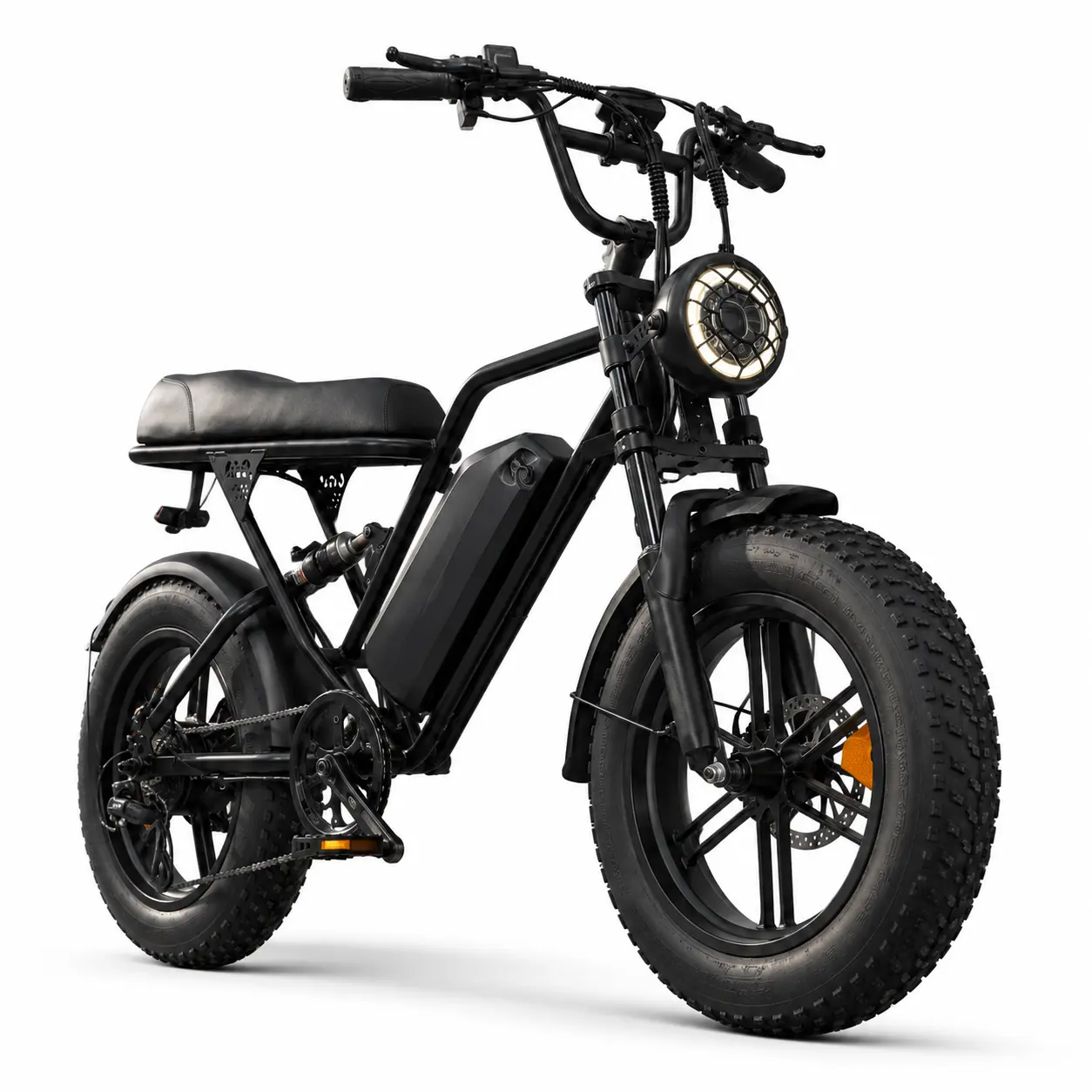 Retro Electric Bike for Adults, 1000W Peak Motor, 48V 15Ah Battery, 20 MPH Top Speed, 16-Inch Wheels, Front and Rear Suspension, Shimano 7-Speed Pink Urban Commuter E-Bike to Dirt Bike Off-Road Fat Tire affordable ebikes long-lasting bateria de bicicleta