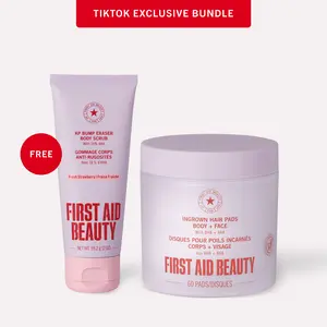Ingrown Hair Pads 60ct & KP Bump Eraser Body Scrub Strawberry 2oz FREE Exfoliating Duo for Bump-Free Skin