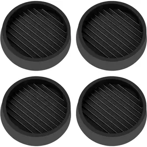 2X2 round rubber pads, non-slip furniture pads, non-slip fasteners, non-slip furniture foot pads, non-slip floor protection pads, suitable for beds, sofas, tables, chairs - (black, 4-piece set)