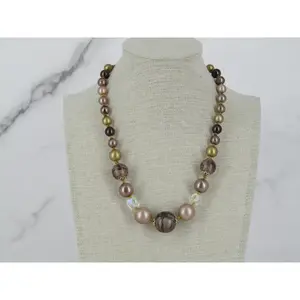 Vintage Necklace with Plastic Beads