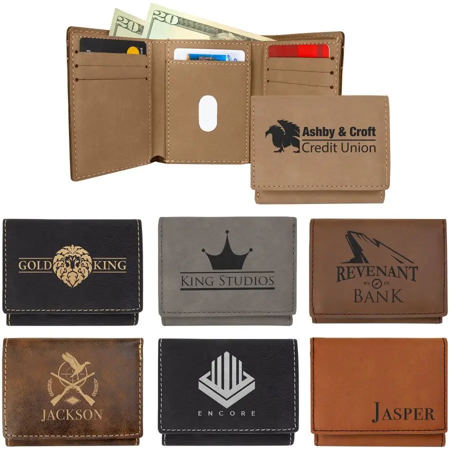 encore Men’s Leather Trifold Wallet, Personalized Men’s Trifold Wallet for Luggage & Bags Accessory, Bifold/Trifold Wallet