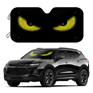 Evil Eyes Windshield Sunshade for Car SUV Foldable Uv Ray Reflector Front Window Sun Shade Visor Shield Cover
