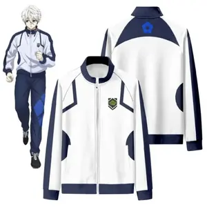 2025 Blue Lock Anime Prison Theme Jacket Men's And Women's Top Children's Clothing Role Playing White Isagi BACHIRA Outwear