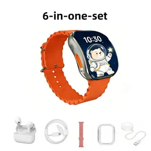 Smart Watch Kit 2026 Newest Bundle with Bluetooth Headphones Type-C Cable Audio Support, Compact All-in-One Fitness Tracker Set for Daily Workout