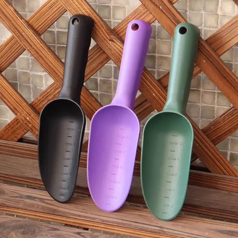 Digging Soil Sand Hand Trowel Pet Food Beach Multi-Function Sifting Scoop Shovel Plastic Shovel for Garden Planting Flower Succulent Transplant Tools