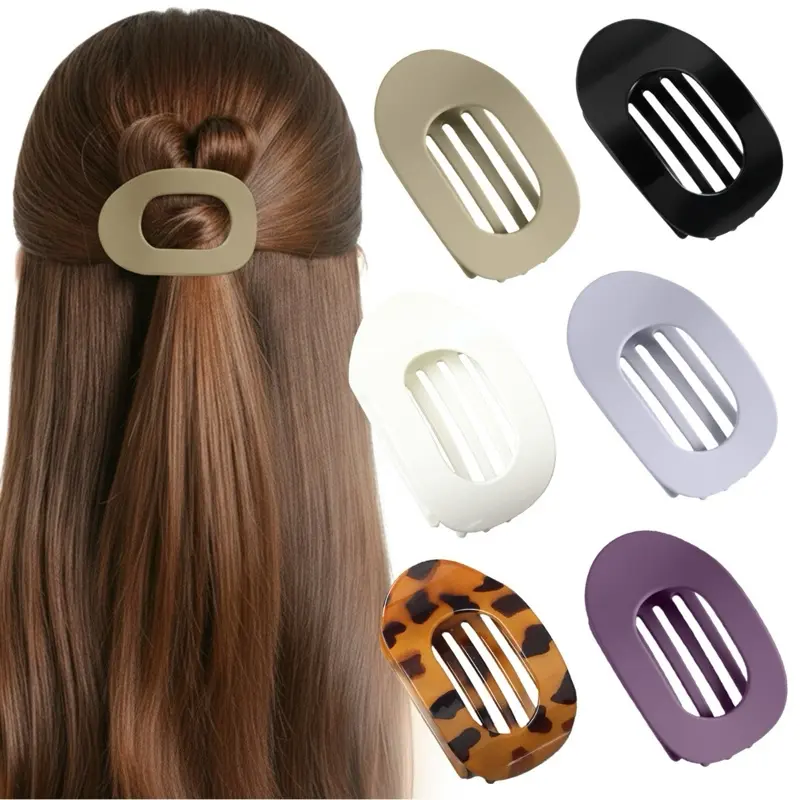 Women's Duckbill Hair Clips - Elegant Flat Matte Claw Clips, No-Slip Strong Hold for Thick and Thin Hair Types, Duckbill Clips