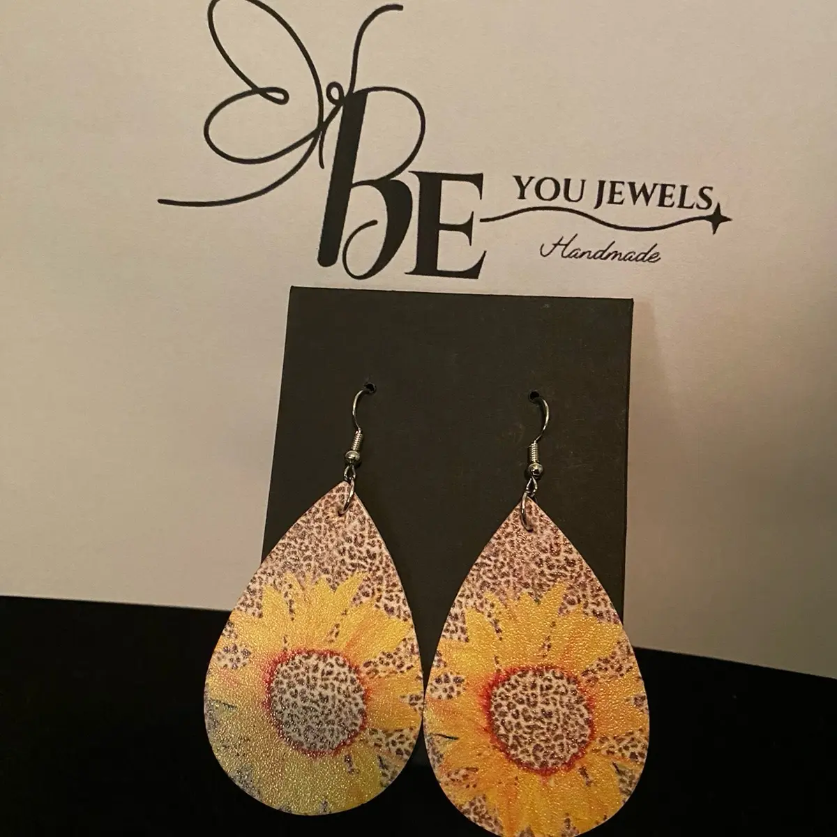Leather earring