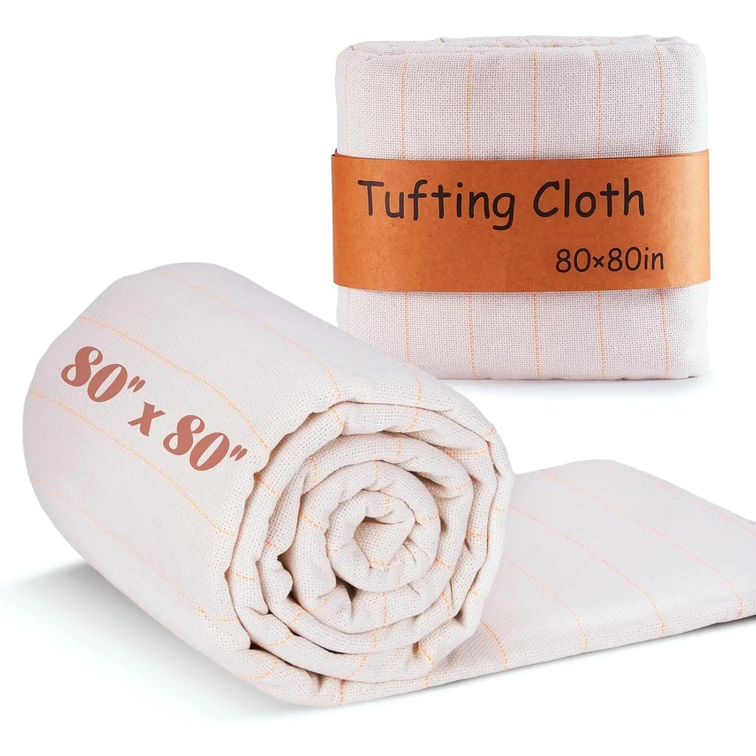 80" x 80" Tufting Cloth with Marked Lines - Monks Cloth for Rug tufting kit, Primary Tufting Cloth for Cut and Loop Pile Tufting , Rug-Punch