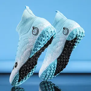 Youth Soccer Cleats Lightweight Anti-Slip Studs All Season Training Game Shoes Lace-Up Closure Non-Slip Rubber Outsole Indoor Outdoor Football Shoes for Academy Matches Practice Durable Sneakers for Serious Players