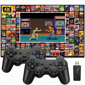 Winter Gift M8 New Retro Game Console, Nostalgic Stick Games, 9 Emulators, 2000+ Games, 4K HDMI Output, 2.4GHz Wireless Controller, Game Night Gadget