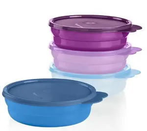 Microwave Reheatable Cereal Bowls set of 4- Easy-to-Open Design for Convenient Meal Preparation Breakfast, Lunch, Dinner