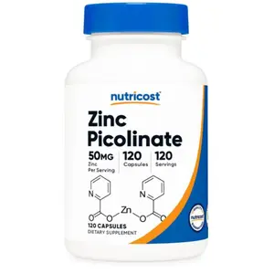 Nutricost Zinc Picolinate 50mg, 120 Vegetarian Capsules - Gluten Free and Non-GMO