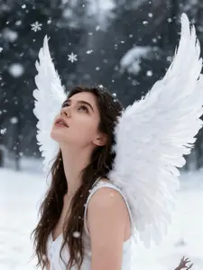 1pc Angel Feather Wings with Elastic Band, Perfect for Holiday Cosplay, Party Event Props and Photo Props, Adult and Kids Costume Accessory, Ideal for Christmas and Halloween