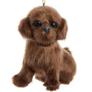 Furry Brown Labrador Retriever Dog Ornament