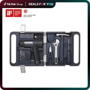 【Deals for You Days】HOTO Cordless Brushless Drill Tool Set, Variable Speed, Hidden Buckle, Unique LED Screen, Intelligent Digital Display, Safe, Exquisite & Practical, High-end Drill Kit for Home/Daily Use screwdriver Heavy Duty Hardware