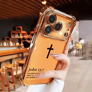 Christian Trust God Vibe Art Phone case for iPhone 17 Air 16 15 16e 14 13 12 11 Pro Max Plus X XS Full Body Protection Shockproof Soft Silicone Cover Four-corner Thickened