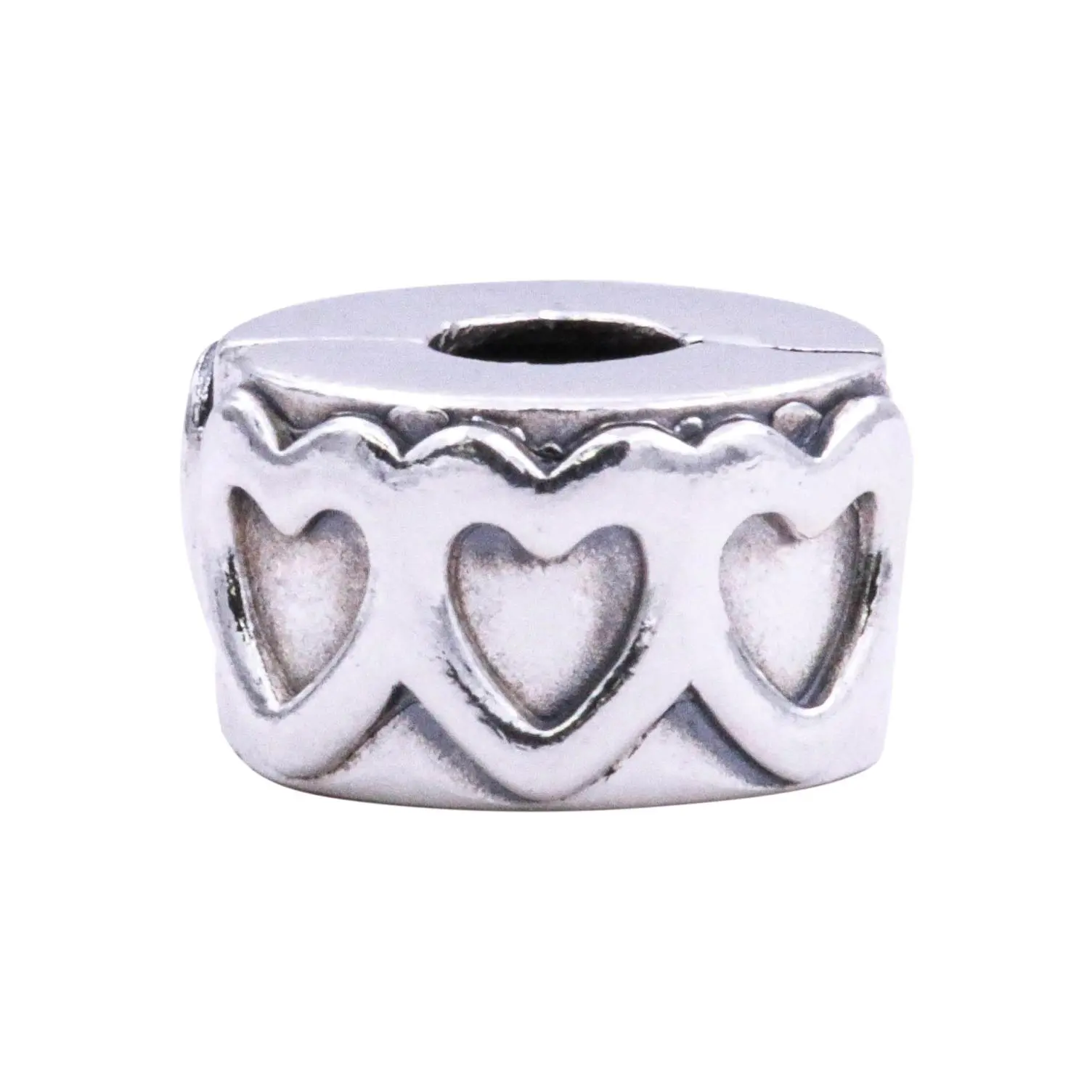 Pandora Row of Hearts Silver Charm - 791978