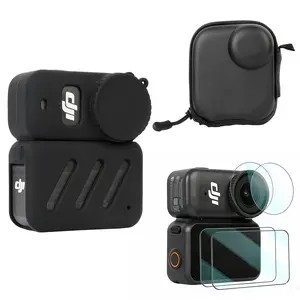 PellKing Ultimate Protection Kit for DJI Osmo Nano Camera - [3-in-1] Tempered Glass Screen/Lens Protector, Full Body Silicone Cover Case & Portable Carry Bag