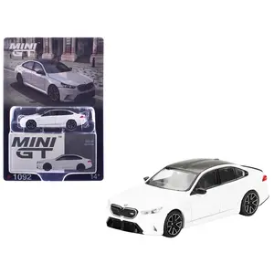 BMW M5 Alpine White with Carbon Top Limited Edition 1/64 Diecast Model Car by Mini GT