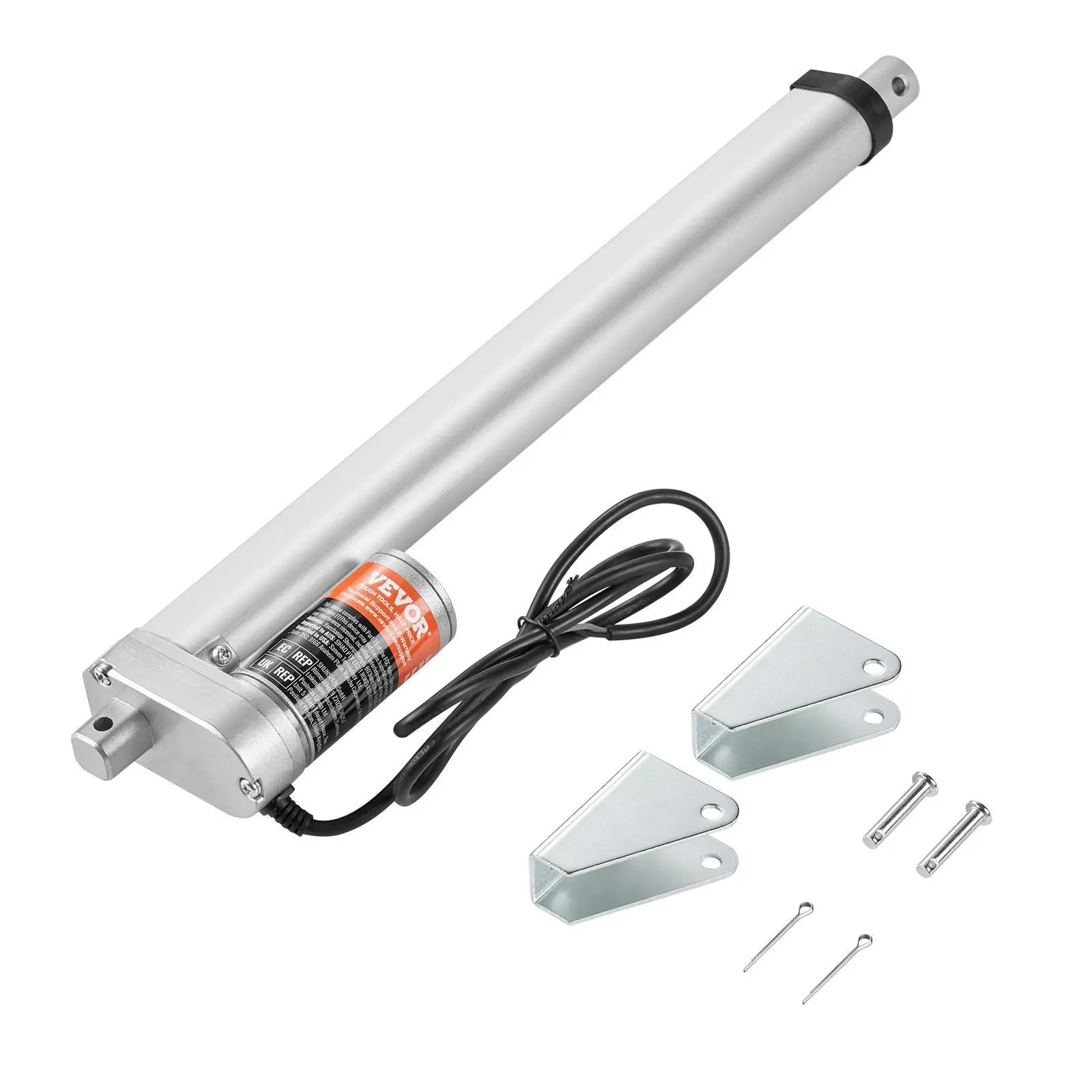 【summerfinds】VEVOR Linear Actuator 12V,12 Inch High Load 330lbs/1500N Linear Actuator0.19"/s Linear Motion Actuator with Mounting Bracket and IP54 Protection