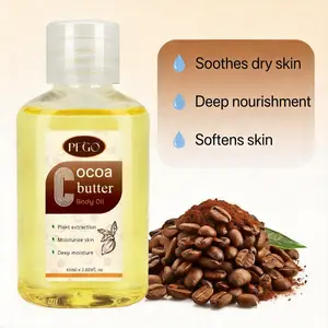 Cocoa Butter Body Massage Oil with Vitamin E, Brighten Skin, Nourish Moisture, Fast Absorption, Suitable for Bathing, Shower, and Body Care
