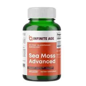 Sea Moss Advanced Superfood Capsules, 60 Count - High-Potency, Vegan, Made in The USA - Irish Seamoss, Bladderwrack, Burdock Root