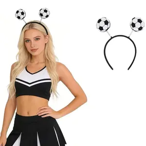 Football Spring Hairband, Fan Support Headwear for Adults & Children, Universal Sports Accessory, 1 Piece Pack