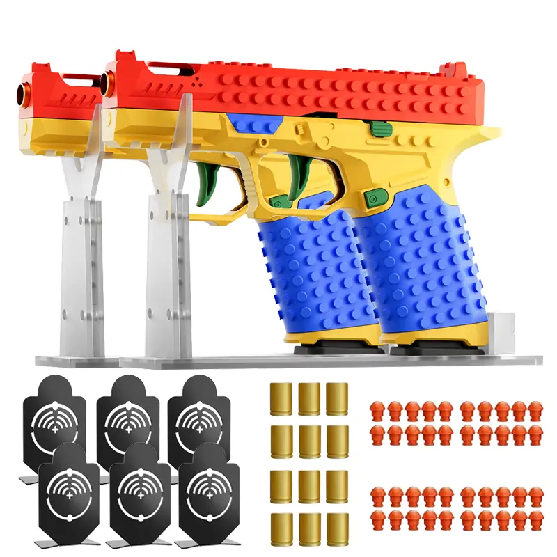 SIG17 Building Block Foam Dart Rocket Launcher Toy - Unisex Kids' Strategy Game, Outdoor Play Collectibles, Festival Gift, Building Block Sets