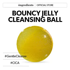 [Ongredients Official Shop]  Jeju Cica Cleansing Ball 110g / 3.88 oz, Gentle Daily Hydrating Barrier Face Cleanser with Centella Asiatica, Calming, Jelly Ball Cleanser for All Skin Types, pH-balanced, Korean Skincare Sensitive