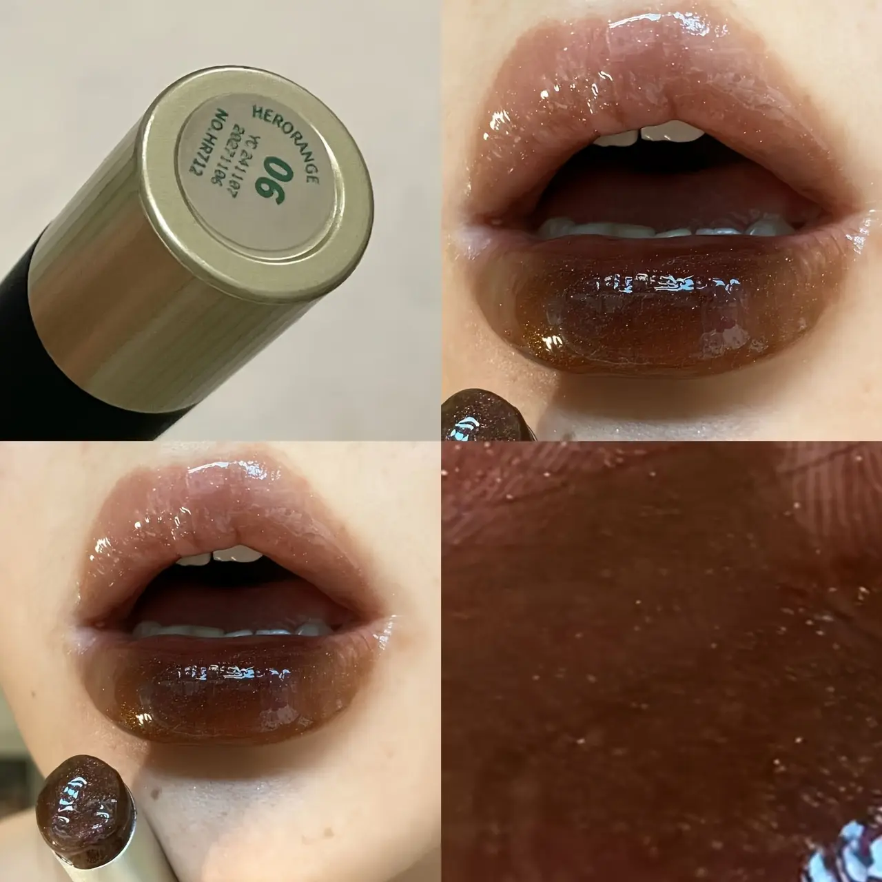 HERORANGE 6 Color Selection Shimmer Lipstick with Mirror Finish, Glitter Lip Makeup with Smooth Texture, Hydrating Moisturizing Lip Gloss