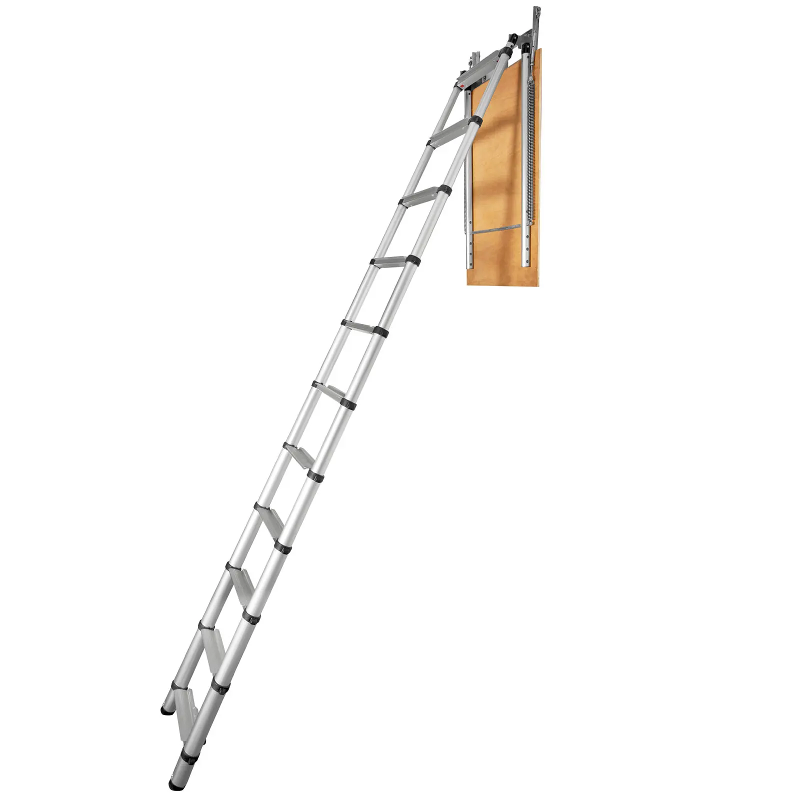 【SummerFinds】VEVOR Attic Ladder Telescoping, 350-pound Capacity, 39.37" x 23.6", Multi-Purpose Aluminium Extension, Lightweight and Portable, Fits 9.8'-10.5' Ceiling Heights, Convenient Access to Your Attic Standa