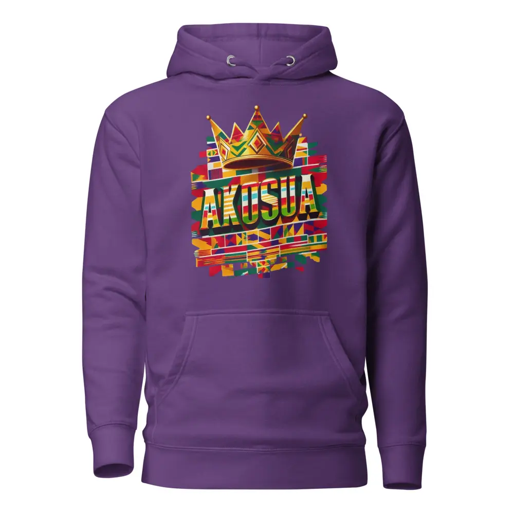 Kente Crown Akosua Ghana Sunday Born Akan  Hoodie, Ghana Gift For Her